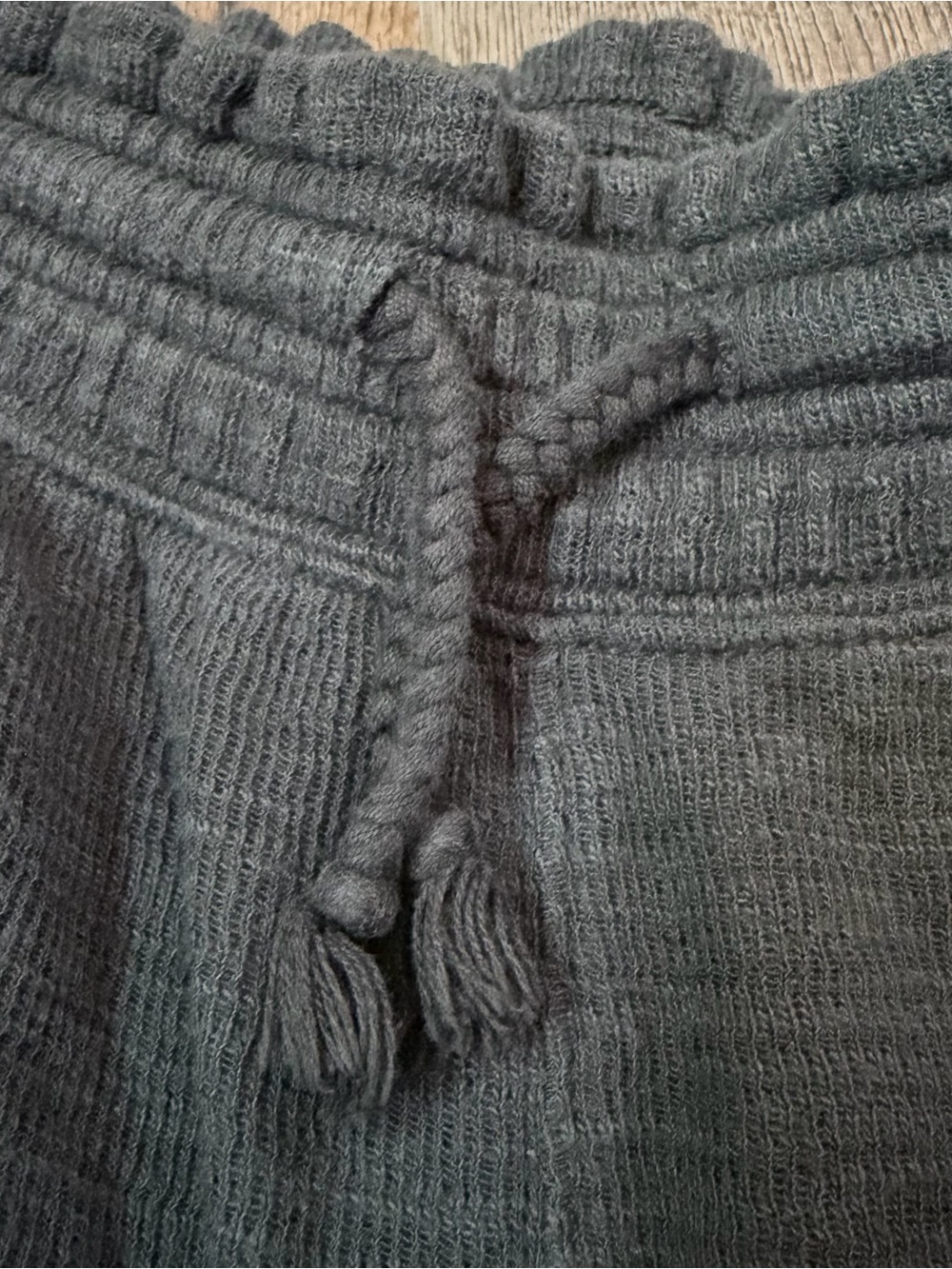Aerie Charcoal Black Drawstring Lounge Shorts - Picture 3 of 8